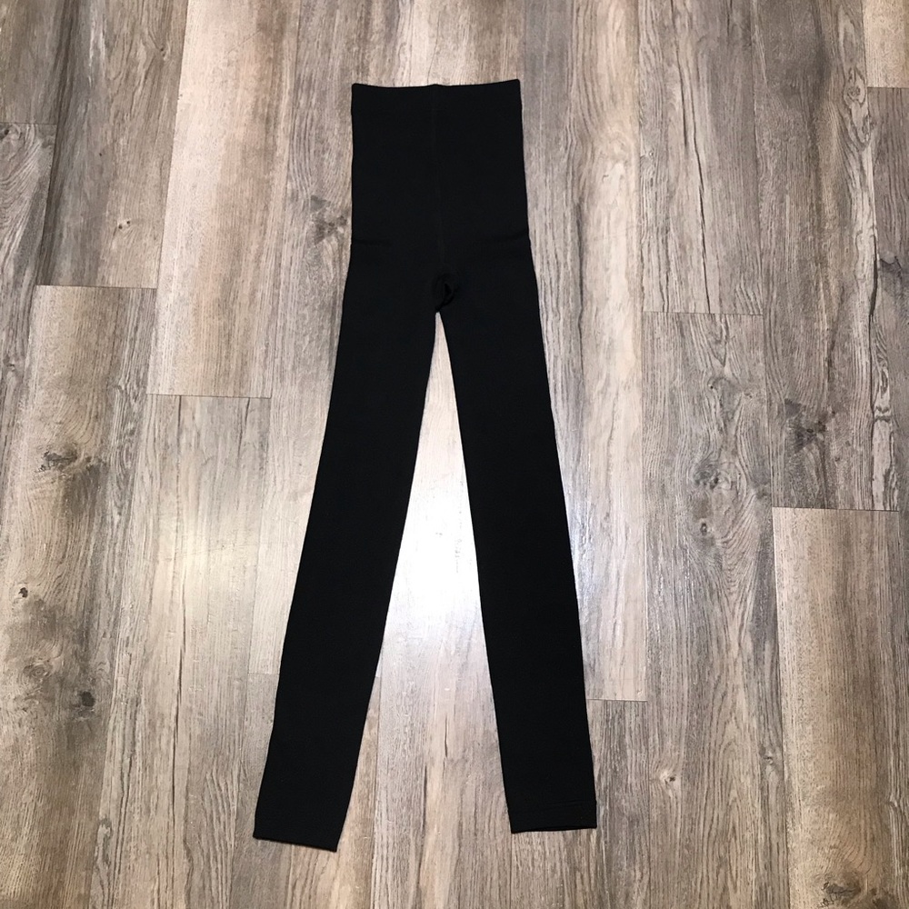 NWOT Black Fleece Lined Footless Tights Size Small / Medium